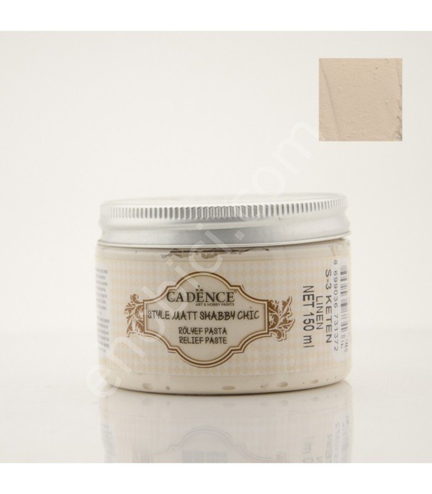 Cadence Shabby Chic Renkli Rölyef Pasta 150ml SR03 Keten