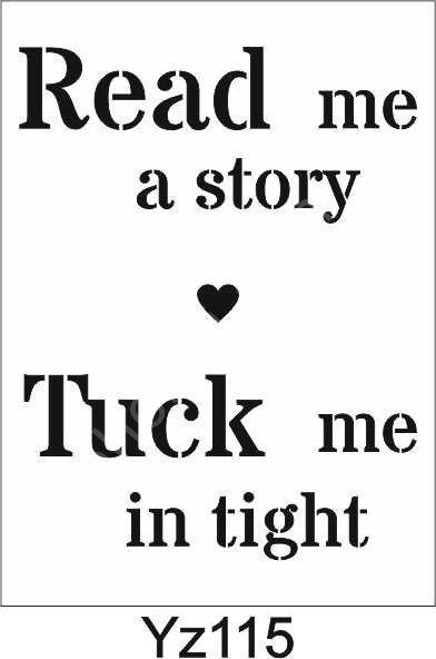 Yazı Desenler Stencil Şablon (21x30) YZ-115