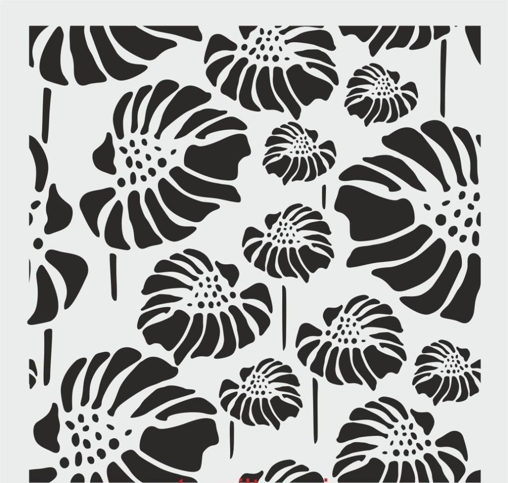 Duvar Dekor Stencil Şablon (40x40) HD-096