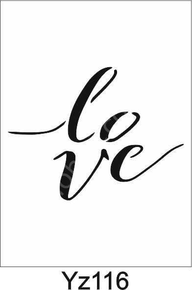 Yazı Desenler Stencil Şablon (21x30) YZ-116