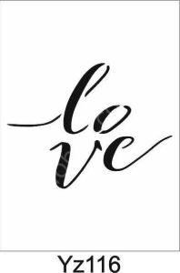 Yazı Desenler Stencil Şablon (21x30) YZ-116