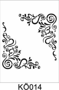 Köşe Desenler Stencil Şablon (25x25) KÖ-014