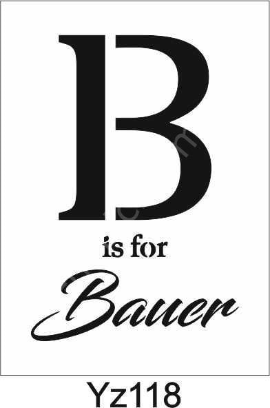 Yazı Desenler Stencil Şablon (21x30) YZ-118