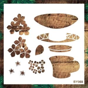 Boyutlu Desen Stencil Şablon (30x30) BY-068