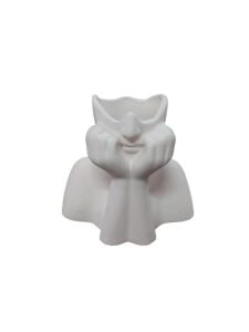 Seramik Düşünen Yüz Vazo 17x15cm