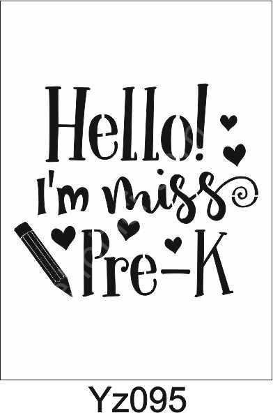 Yazı Desenler Stencil Şablon (25x25) YZ-095