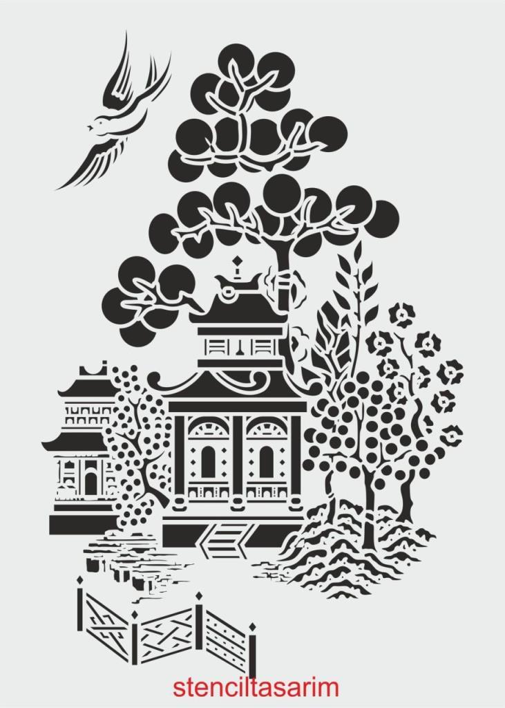 Duvar Dekor Stencil Şablon (35x50) HD-124