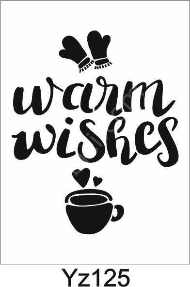 Yazı Desenler Stencil Şablon (21x30) YZ-125