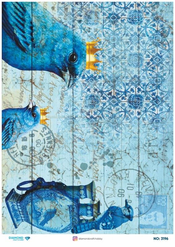 Diamond Pirinç Dekopaj Kağıdı - 3196