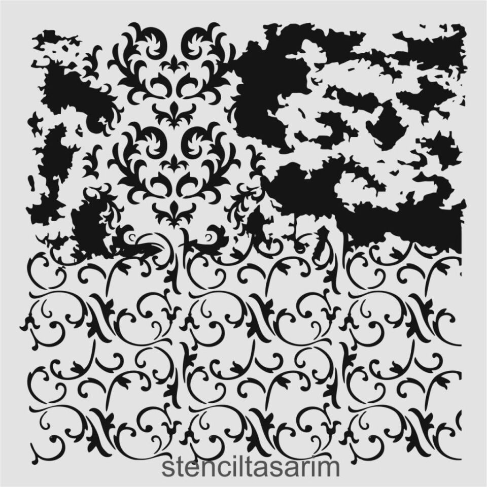 Duvar Dekor Stencil Şablon (40x40) HD-129