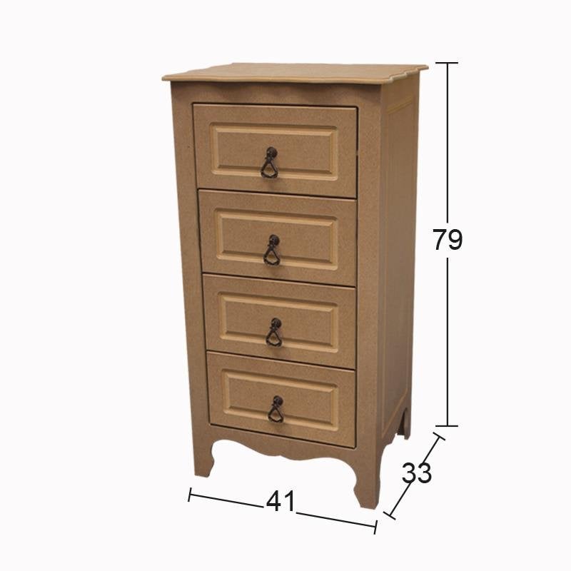 Dört Çekmeceli Ahşap Dolap 41x79cm D54