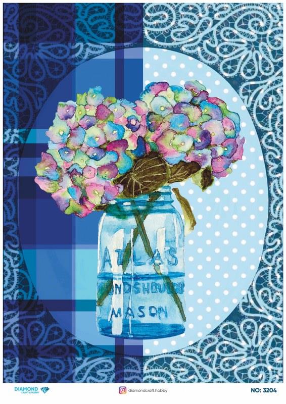 Diamond Pirinç Dekopaj Kağıdı - 3204