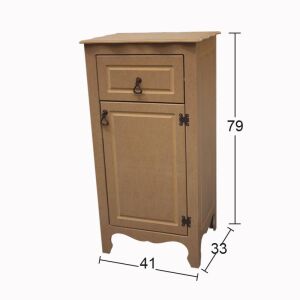 Çekmeceli Kapaklı Ahşap Dolap 41x79cm D46