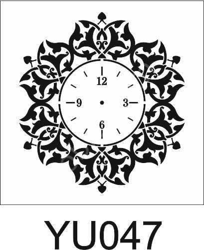 Yuvarlak Desenler Stencil Şablon (30x30) YU-047