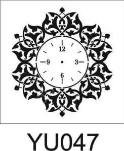 Yuvarlak Desenler Stencil Şablon (30x30) YU-047