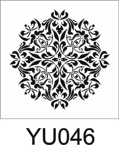 Yuvarlak Desenler Stencil Şablon (25x25) YU-046