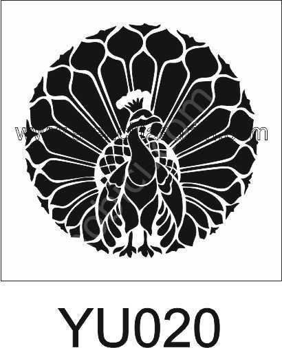 Yuvarlak Desenler Stencil Şablon (25x25) YU-020