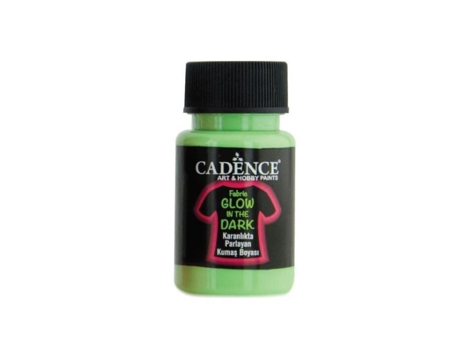 Cadence Gece Parlayan Kumaş Boya - Koyu Yeşil - Glow in Dark 50ml