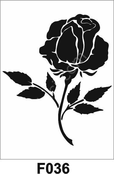 Çiçek Desen Stencil Şablon (25x25) F-036