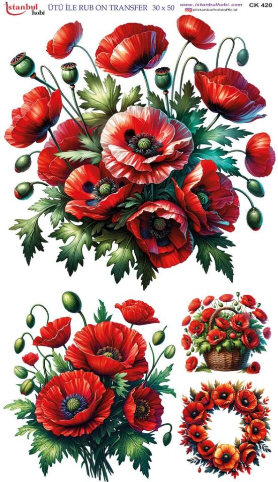 Ütü İle Rub On Transfer Kağıdı 30x50cm CK420