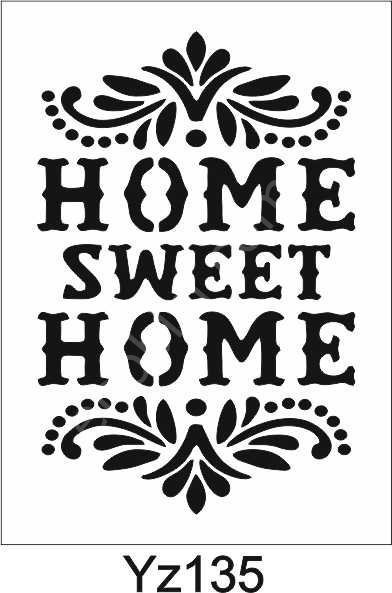 Yazı Desenler Stencil Şablon (21x30) YZ-135