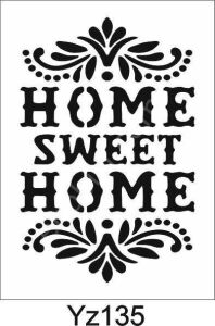 Yazı Desenler Stencil Şablon (21x30) YZ-135