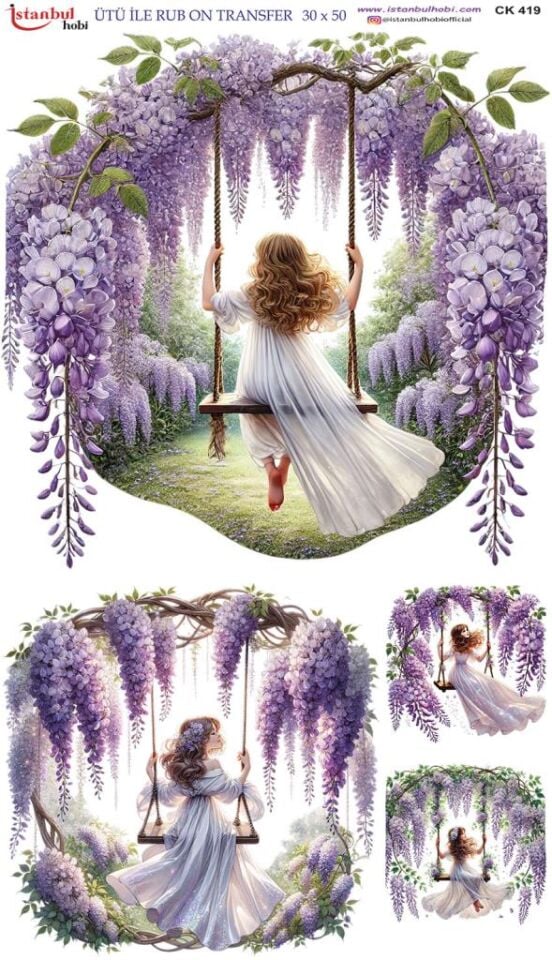 Ütü İle Rub On Transfer Kağıdı 30x50cm CK419