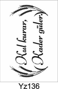 Yazı Desenler Stencil Şablon (21x30) YZ-136