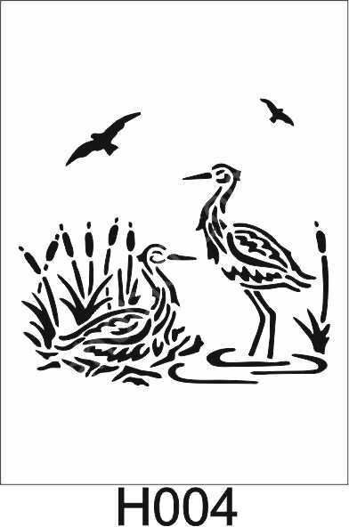 Hayvan Temalı Desenler Stencil Şablon (25x25) H-004