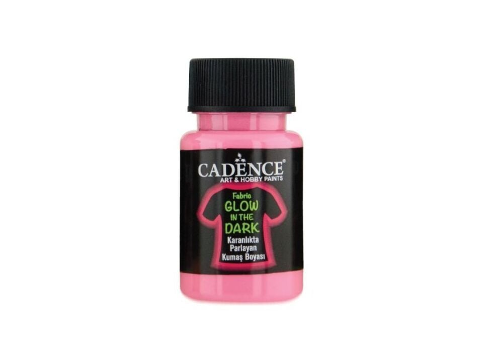 Cadence Gece Parlayan Kumaş Boya - Pembe - Glow in Dark 50ml