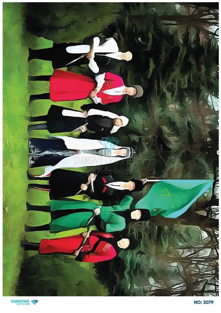 Diamond Pirinç Dekopaj Kağıdı - 3079