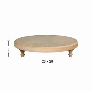 Ayaklı Yuvarlak Sunumluk 28x28cm SN24