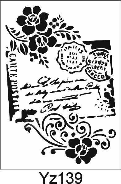 Yazı Desenler Stencil Şablon (21x30) YZ-139
