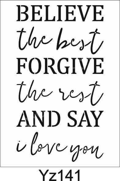 Yazı Desenler Stencil Şablon (21x30) YZ-141