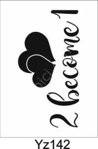 Yazı Desenler Stencil Şablon (21x30) YZ-142