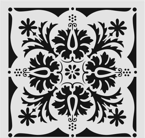 Duvar Dekor Stencil Şablon (40x40) HD-166