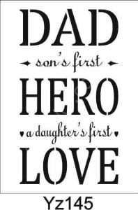 Yazı Desenler Stencil Şablon (21x30) YZ-145