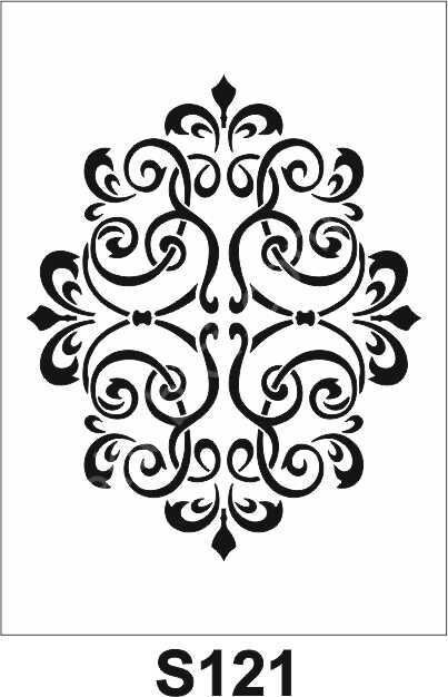 Diğer Karışık Desenler Stencil Şablon (21x30) S-121