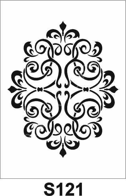 Diğer Karışık Desenler Stencil Şablon (21x30) S-121