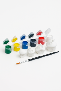 Ehobici Taş Boyama Seti Mantar Evler 6 Renk Akrilik Boya 5ml + Fırça