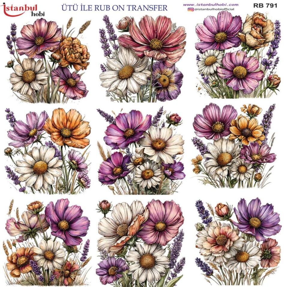Ütü ile Rub On Transfer Kağıdı 30x30cm RB-791
