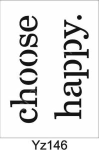 Yazı Desenler Stencil Şablon (25x25) YZ-146