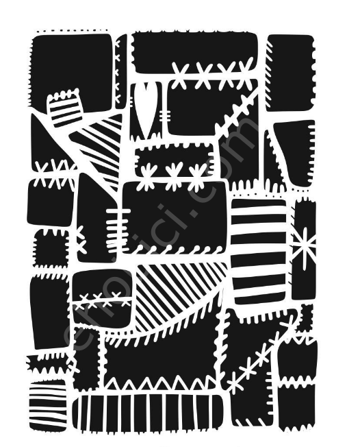 Diğer Karışık Desenler Stencil Şablon (21x30) S-178