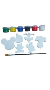 Ehobici Taş Boyama Seti Figürler 6 Renk Akrilik Boya 5ml + Fırça