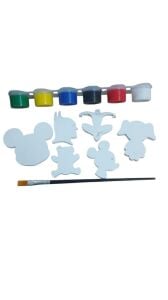 Ehobici Taş Boyama Seti Figürler 6 Renk Akrilik Boya 5ml + Fırça