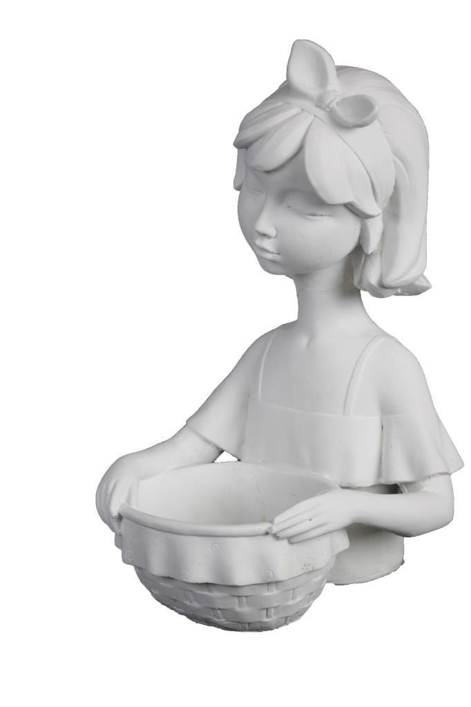 Polyester Önü Sepetli Kız 32x20cm P118