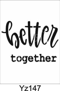 Yazı Desenler Stencil Şablon (25x25) YZ-147