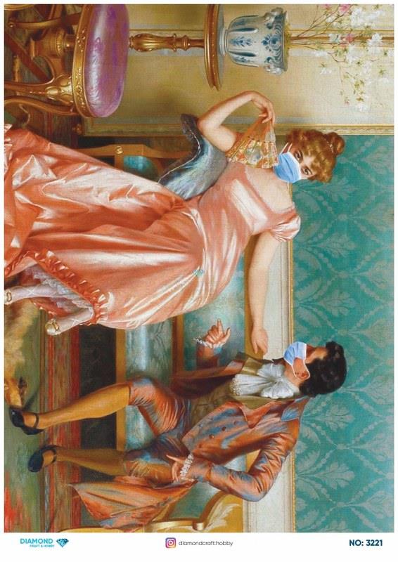 Diamond Pirinç Dekopaj Kağıdı - 3221