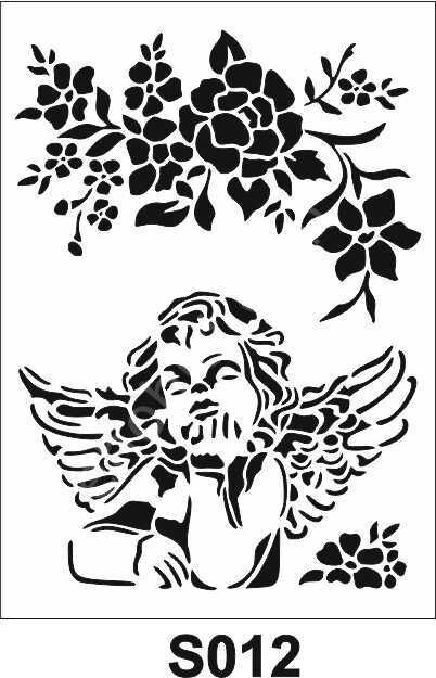 Diğer Karışık Desenler Stencil Şablon (21x30) S-012