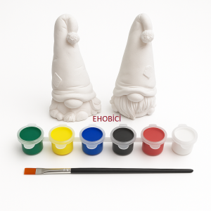 Ehobici Taş Boyama Seti Gnome Cüceler 6 Renk Akrilik Boya 5ml + Fırça